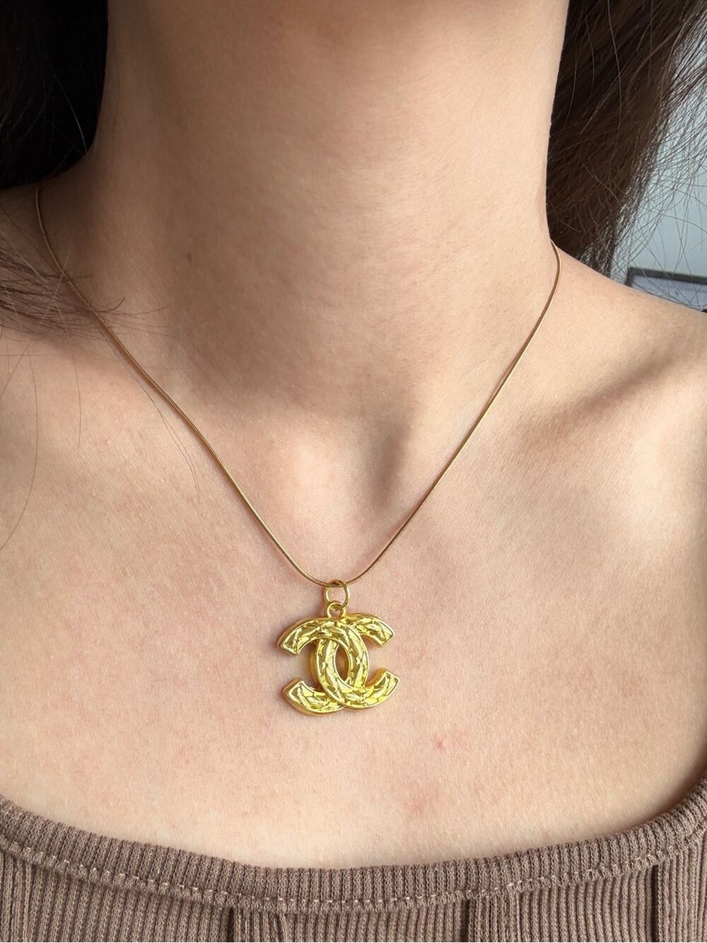 FREE Shipping✨Vintage CC Gold Upcycled Necklace ✨BOGO Sale